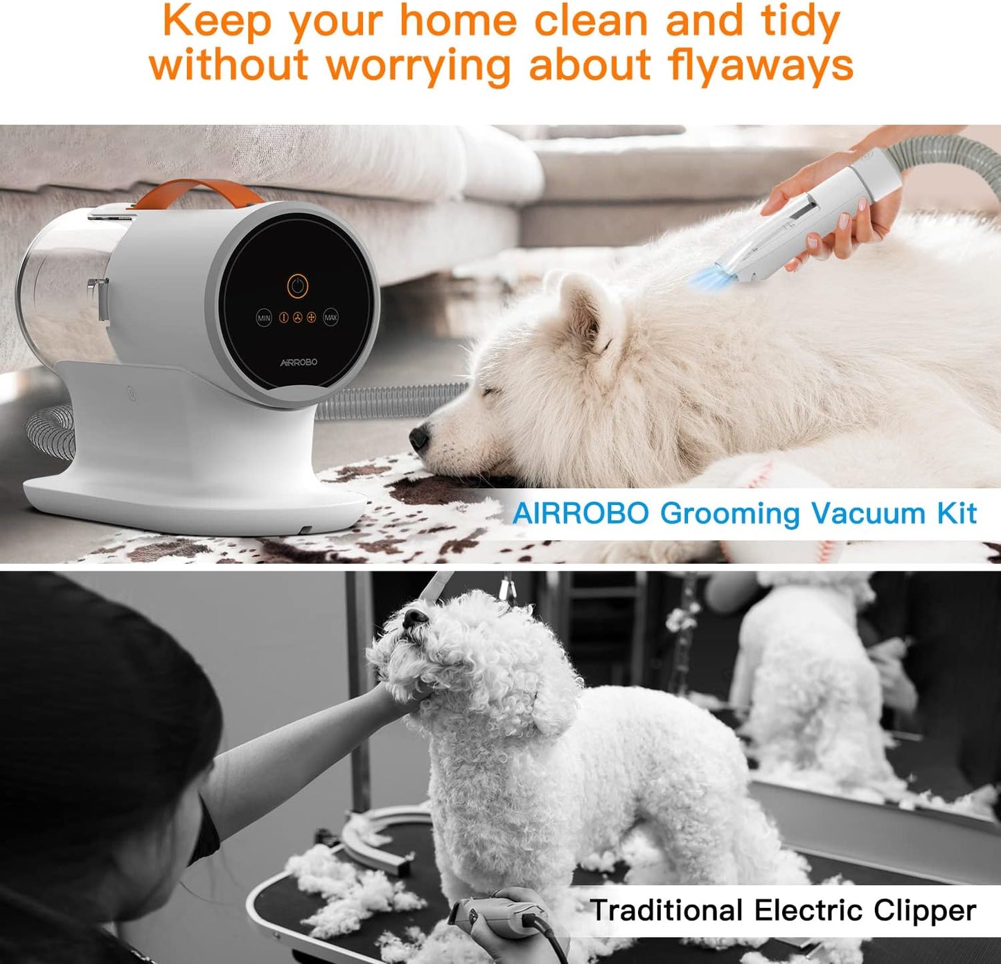 Pet Hair Vacuum & Grooming kit